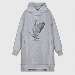 Женская толстовка-платье Гусь встрепенусь
