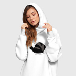 Женское худи-платье Целеустремленность easy, цвет: белый — фото 2