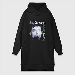 Женское худи-платье Joy Division - Ian Curtis, цвет: черный