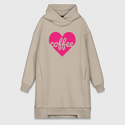 Женская толстовка-платье Pink coffee