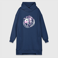 Женская толстовка-платье Львиная пара