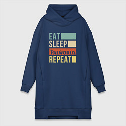 Женская толстовка-платье Eat sleep Palworld rpeat