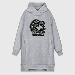 Женская толстовка-платье Space family