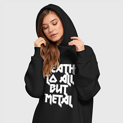 Женское худи-платье Death to all - кроме металл, цвет: черный — фото 2