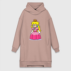 Женское худи-платье Принцесса с Марио, цвет: пыльно-розовый