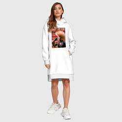 Женское худи-платье Barbies not dead - motto, цвет: белый — фото 2