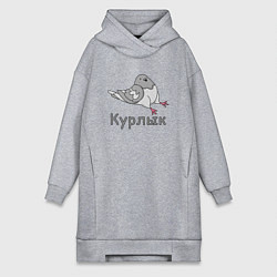 Женская толстовка-платье Курлык голубь