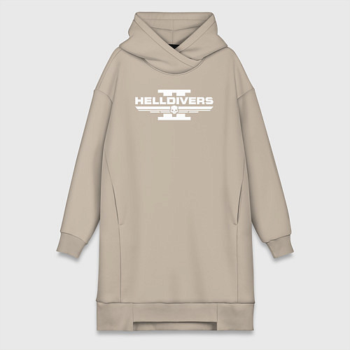 Женская толстовка-платье Helldivers 2: Logo / Миндальный – фото 1