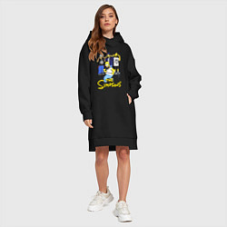 Женское худи-платье Simpsons - Cypress hill, цвет: черный — фото 2