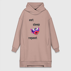 Женская толстовка-платье Eat sleep woohoo repeat
