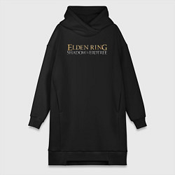 Женское худи-платье Elden ring shadow of the erdtree logo, цвет: черный