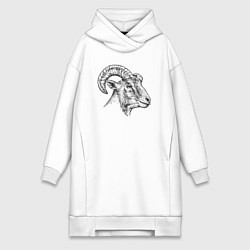 Женская толстовка-платье Барашек