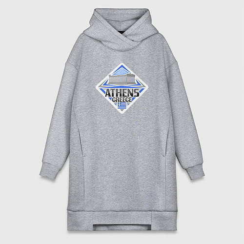 Женская толстовка-платье Афины Греция / Меланж – фото 1