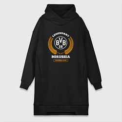 Женская толстовка-платье Лого Borussia и надпись legendary football club