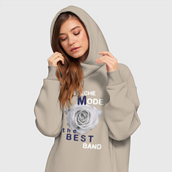 Женское худи-платье Depeche Mode - best of videos, цвет: миндальный — фото 2