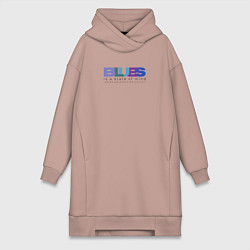 Женская толстовка-платье Blues is a state of mind