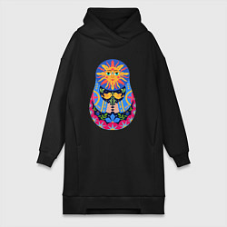 Женская толстовка-платье Матрешка солнце