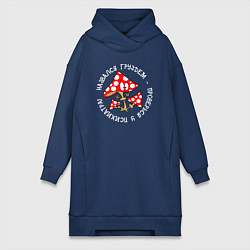 Женская толстовка-платье Назвался груздем проверься у психиатра