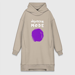 Женское худи-платье Depeche Mode - Devotional circle, цвет: миндальный