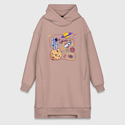 Женская толстовка-платье Путь космонавта