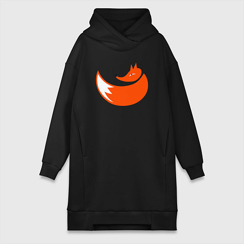 Женская толстовка-платье Foxy fox / Черный – фото 1