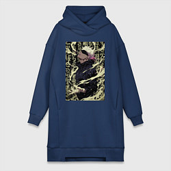 Женская толстовка-платье Магическая битва Сатору Годзё