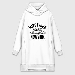 Женское худи-платье Mike Tyson: New York, цвет: белый