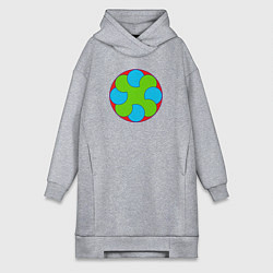 Женская толстовка-платье Слияние окружностей