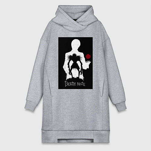 Женская толстовка-платье Тетрадь смерти Рюк яблоко / Меланж – фото 1