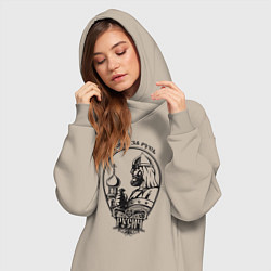 Женское худи-платье Русич - стоим за русь, цвет: миндальный — фото 2
