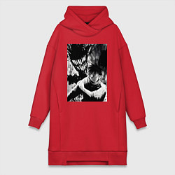 Женская толстовка-платье Магическая битва Юта Оккоцу