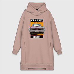 Женская толстовка-платье Американский маслкар 60-х Pontiac GTO