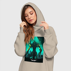 Женское худи-платье Евангелион Синдзи Икари, цвет: миндальный — фото 2