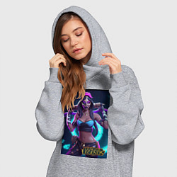 Женское худи-платье League of Legends Akali Kda, цвет: меланж — фото 2