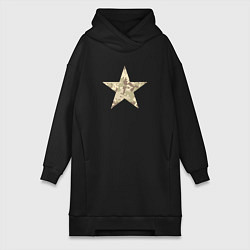 Женская толстовка-платье Звезда камуфляж песочный