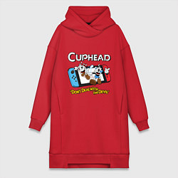 Женская толстовка-платье Switch cuphead