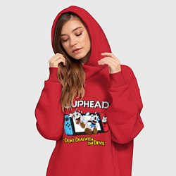 Женское худи-платье Switch cuphead, цвет: красный — фото 2