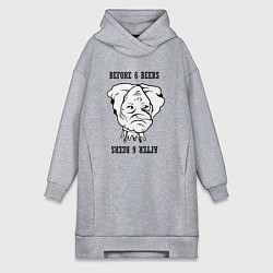 Женская толстовка-платье До и после шести пива