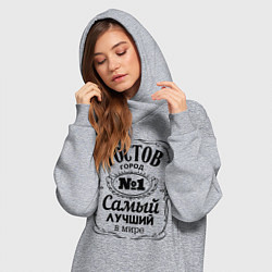 Женское худи-платье Ростов лучший город, цвет: меланж — фото 2