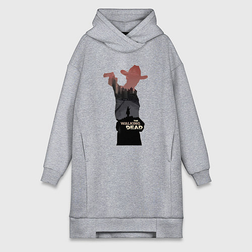Женская толстовка-платье Ходячие мертвецы Рик Граймс / Меланж – фото 1