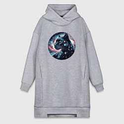 Женская толстовка-платье Звёздная пантера - нейросеть