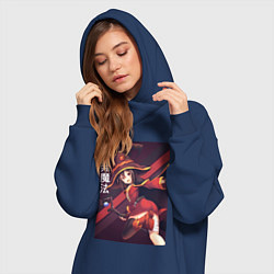 Женское худи-платье Мэгумин, цвет: тёмно-синий — фото 2