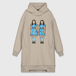 Женская толстовка-платье Близняшки сияние