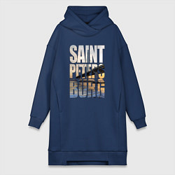 Женская толстовка-платье Санкт-Петербург вантовый мост