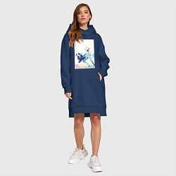 Женское худи-платье Ванитас Ной Архивист, цвет: тёмно-синий — фото 2