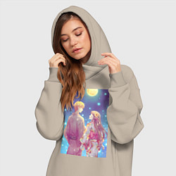 Женское худи-платье Нана Осаки, цвет: миндальный — фото 2