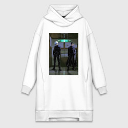 Женское худи-платье Магическая битва Сатору Годзё Сугуру Гэто Маг особ, цвет: белый