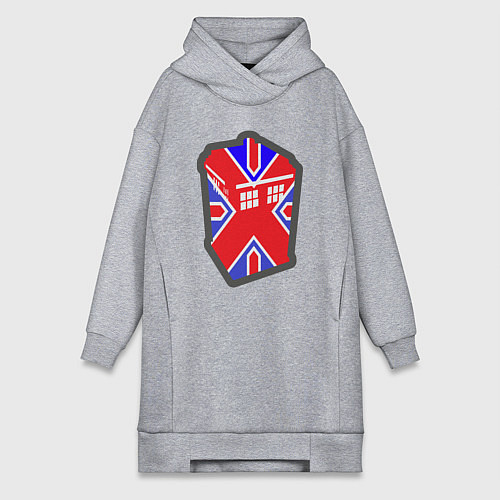 Женская толстовка-платье Тардис Британия / Меланж – фото 1