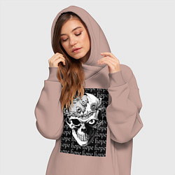 Женское худи-платье Берсерк последняя надежда, цвет: пыльно-розовый — фото 2