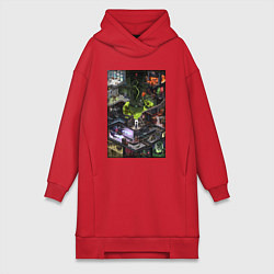 Женская толстовка-платье Half life 1 - levels and bosses